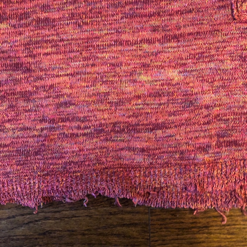 Free People Pink Cropped Sweater, M - Picture 4 of 6